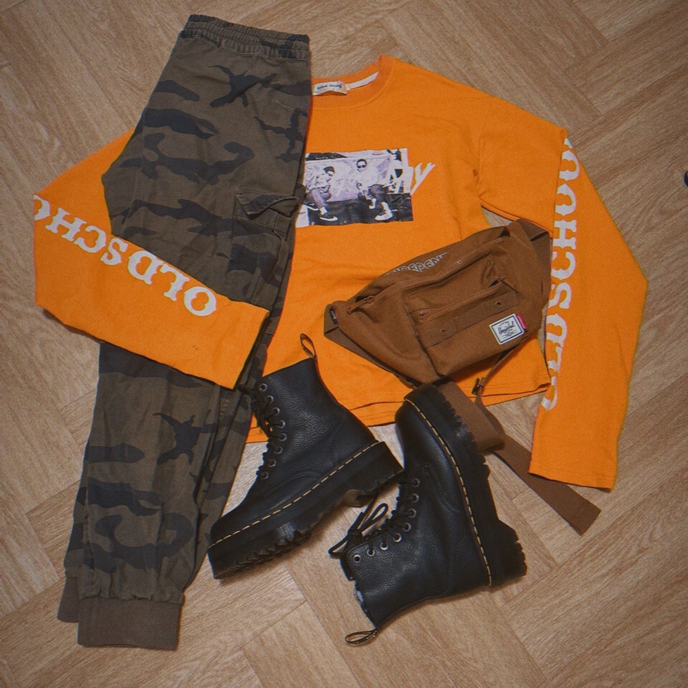 Orange Long Sleeve Graphic Tee - Picture 8 of 8